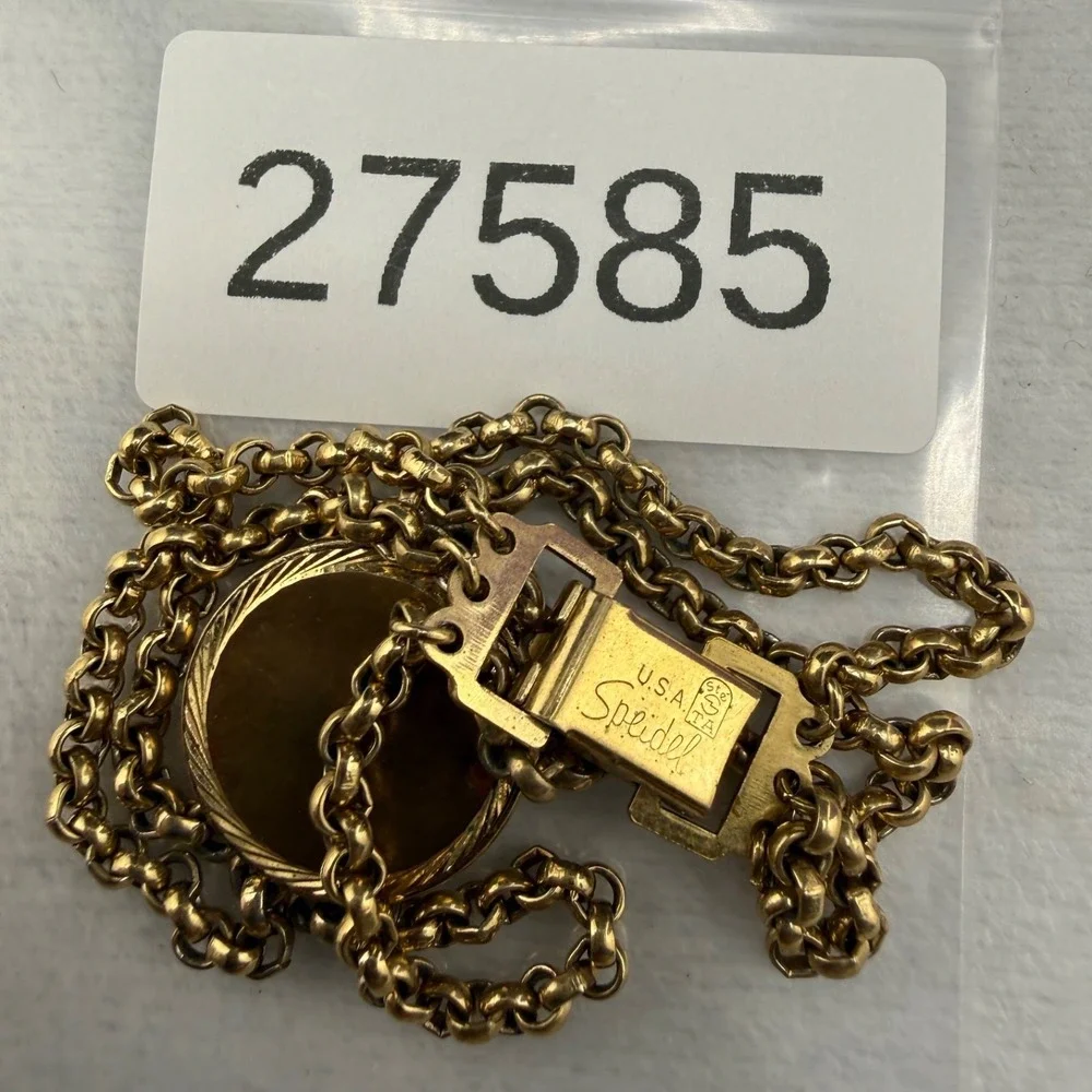 Vintage Speidel ID Bracelet‎ Engraved Gold Tone 6.5